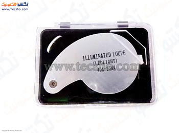 ذره بین تاشو چراغدار 40X مدل MG21011