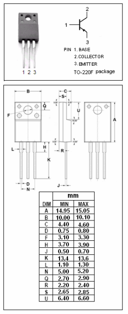 دیتاشیت ترانزیستور A1668 Transistor datasheet