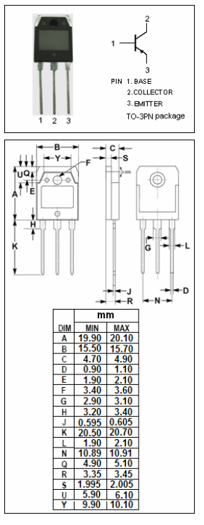 دیتاشیت ترانزیستور A1695 Transistor datasheet