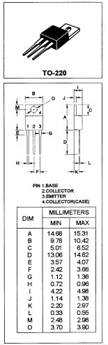 دیتاشیت ترانزیستور B834 Transistor datasheet