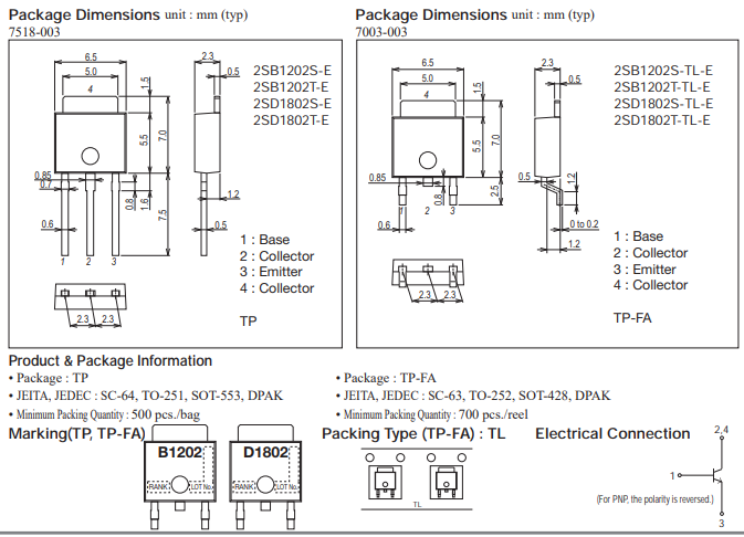 دیتاشیت ترانزیستور B1202 Transistor datasheet