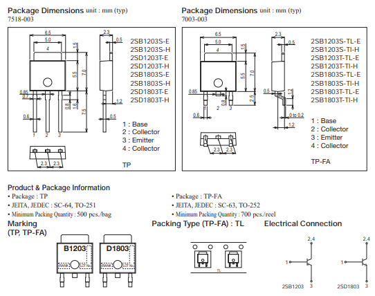 دیتاشیت ترانزیستور B1205 Transistor datasheet