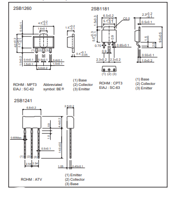 دیتاشیت ترانزیستور B1241 Transistor datasheet