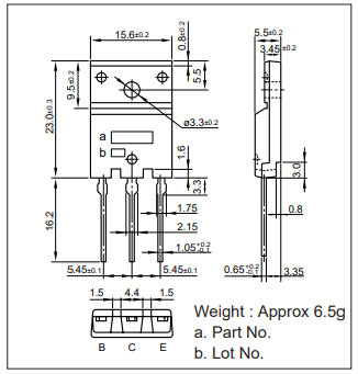 دیتاشیت ترانزیستور B1587 Transistor datasheet