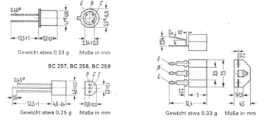 دیتاشیت ترانزیستور BC157 Transistor datasheet