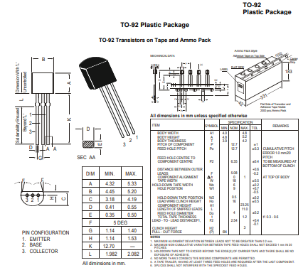 دیتاشیت ترانزیستور BC174 Transistor datasheet