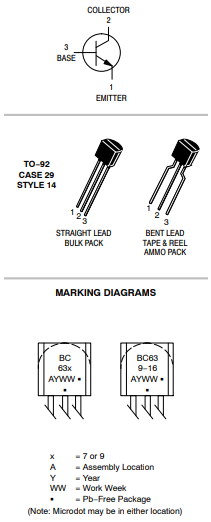 دیتاشیت ترانزیستور BC637 Transistor datasheet