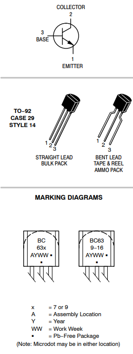 دیتاشیت ترانزیستور BC639 Transistor datasheet