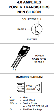 دیتاشیت ترانزیستور BD435 Transistor datasheet