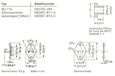 دیتاشیت ترانزیستور BU110 Transistor datasheet