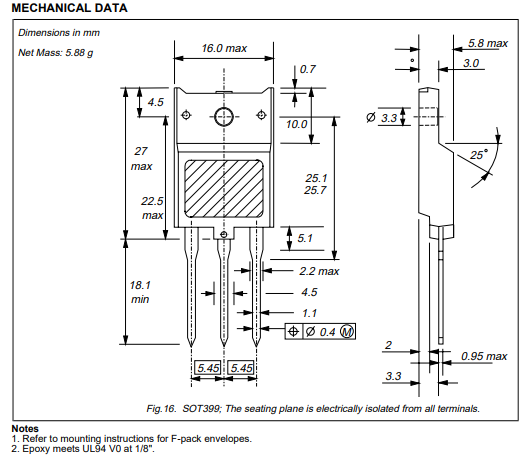 دیتاشیت ترانزیستور BU2508DX Transistor datasheet