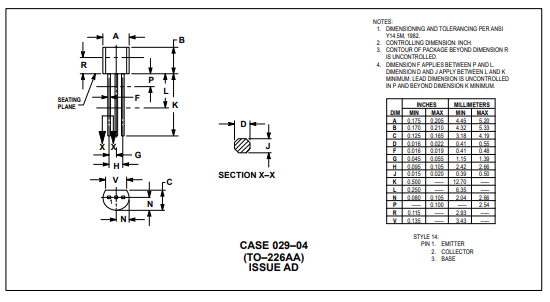 دیتاشیت ترانزیستور BC638 Transistor datasheet