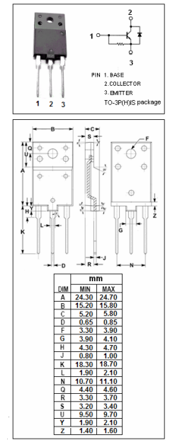 دیتاشیت ترانزیستور BU2520DX Transistor datasheet