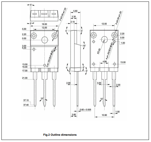 دیتاشیت ترانزیستور BU2527AX Transistor datasheet