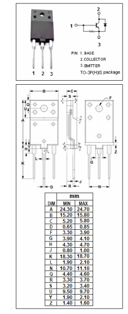 دیتاشیت ترانزیستور BU2527DX Transistor datasheet