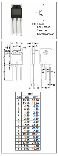 دیتاشیت ترانزیستور BU908 Transistor datasheet