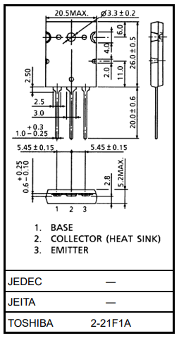 دیتاشیت ترانزیستور C5200 Transistor datasheet