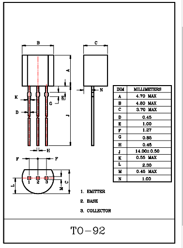 دیتاشیت ترانزیستور C9013 Transistor datasheet