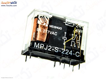 RELE 24V 8A 8PIN 2CONT MEISHUO MPJ2-S-224-C GLASS