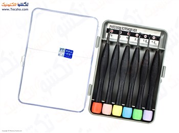 ست پیچ گوشتی ساعتی 6 عددی طرح پروسکیت