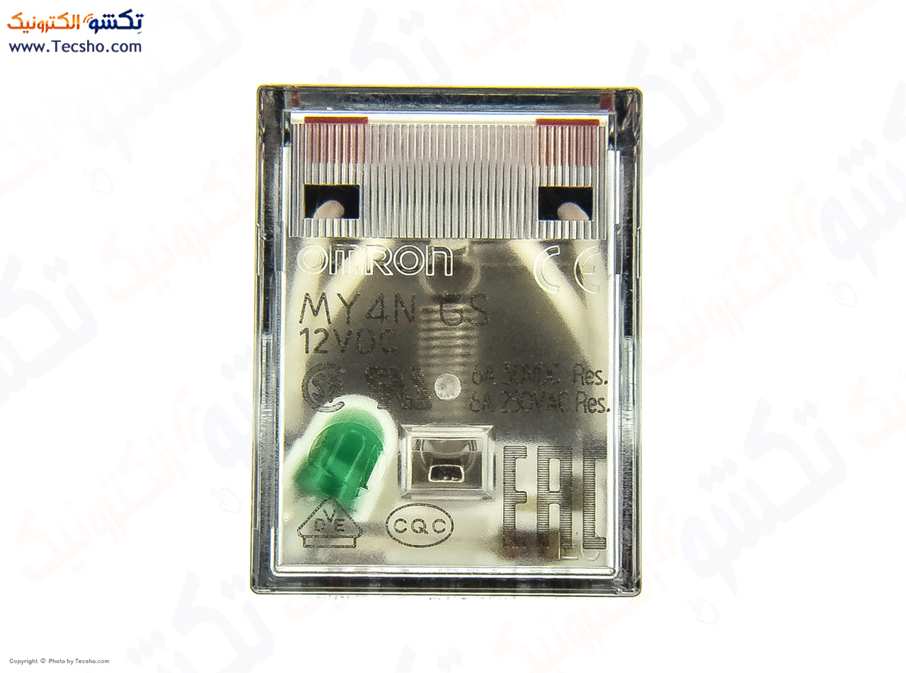 rele 12v 6a 4contact 4pin RELE 12V 6A 4CONTACT 14PIN OMRON MY4N-GS(309) رله 12 ولت 5 آمپر 4 کنتاکت 14 پایه