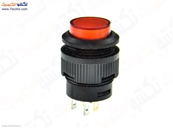 کلید شستی چراغ دار قرمز قطر 16MM کلید شستی چراغ دار قرمز قطر 16MM