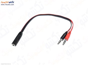 تبدیل 2 به 1 جک 3.5 میلی متری استریو