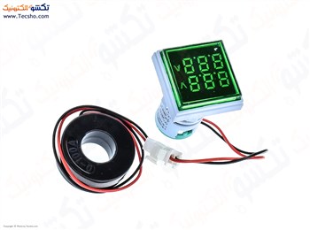 ولت متر آمپر متر AC چراغ سیگنالی سبز ولت متر آمپر متر AC چراغ سیگنالی سبز