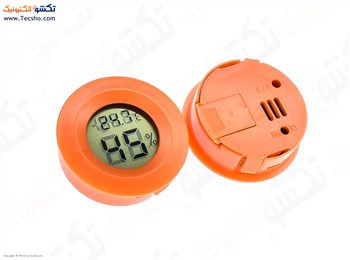 دماسنج رطوبت سنج پنلی گرد نارنجی دماسنج رطوبت سنج پنلی گرد نارنجی