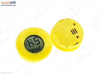 دماسنج رطوبت سنج پنلی گرد زرد دماسنج رطوبت سنج پنلی گرد زرد