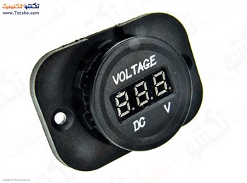 ولت متر خودرویی قرمز با نگهدارنده