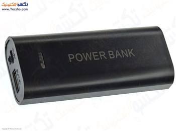 کیس پاور بانک 2 باتری مشکی