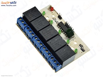 ماژول رله 24 ولت 10 آمپر 5 کانال