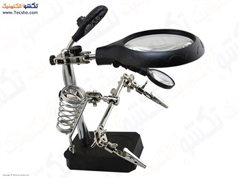 گیره مونتاژ ذره بین دار همراه با پایه هویه TE-800